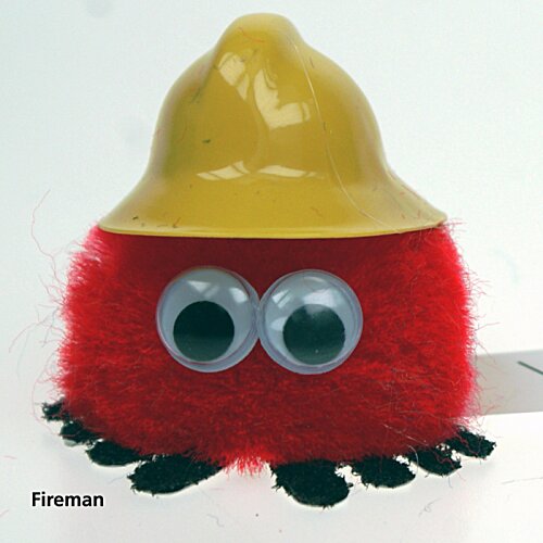 Additional Image 6 - a red toy with eyes and a yellow hat