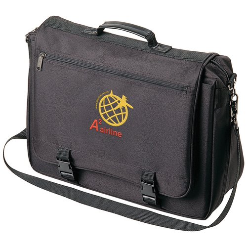 Additional Image 1 - a black briefcase with a strap