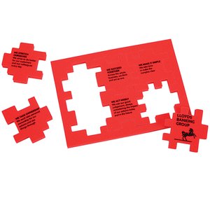 Additional Image 2 - a red puzzle pieces with white holes