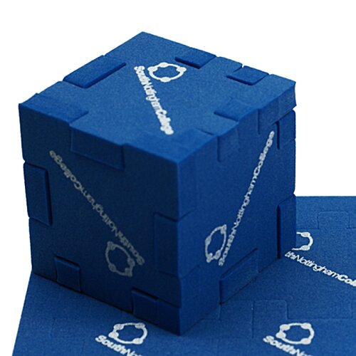 Additional Image 9 - a blue cube with white writing on it