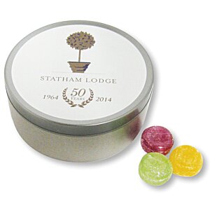 Additional Image 2 - a round container with a lid and a few round candies