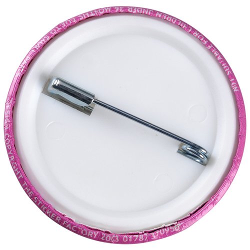 Additional Image 2 - a pin with a pink border