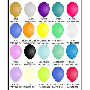 Additional Image 2 - a poster of different colors of balloons