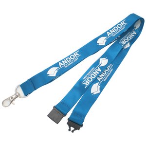 Additional Image 1 - a blue lanyard with white holes