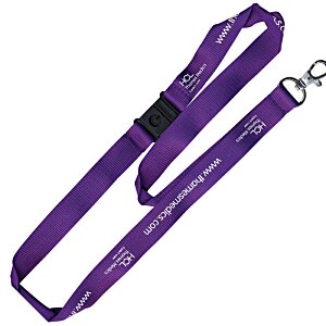 Additional Image 2 - a purple lanyard with a black clasp