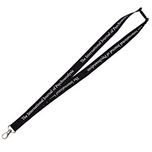 Additional Image 5 - a black lanyard with a white background