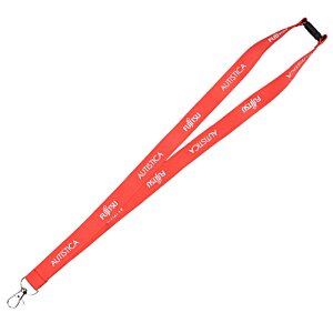 Additional Image 6 - a red lanyard with a white logo