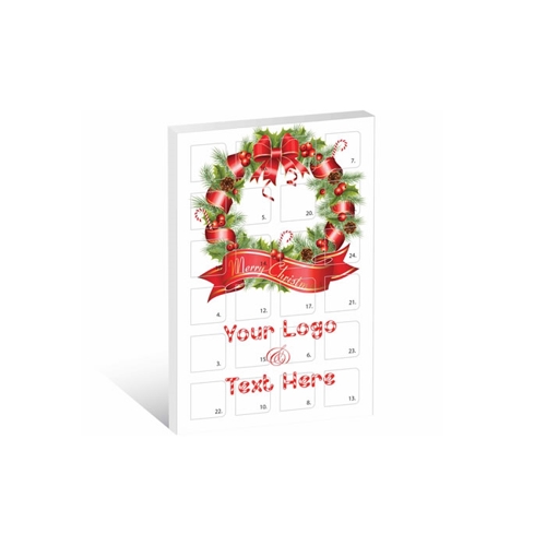 Additional Image 3 - a white card with red and green wreath