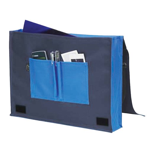Additional Image 1 - a blue and black folder with a pocket
