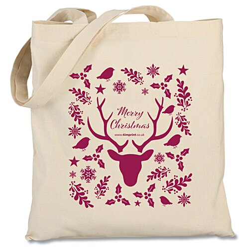 Additional Image 6 - a white bag with pink antlers