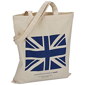 Additional Image 3 - a white bag with a blue flag on it