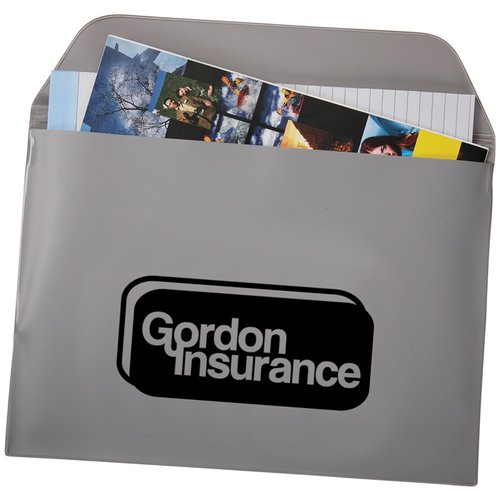 Additional Image 1 - a gray envelope with a black label