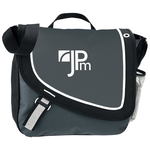 Additional Image 2 - a grey bag with a logo on it