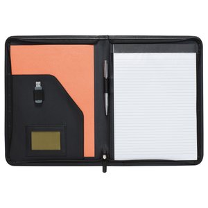 Additional Image 1 - a black and orange folder with a pen