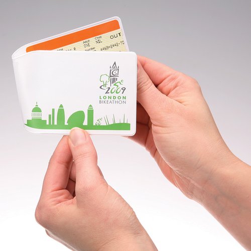 Additional Image 15 - a person holding a small white and orange card