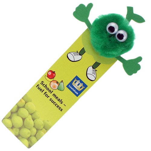 Additional Image 1 - a bookmark with a green cartoon character