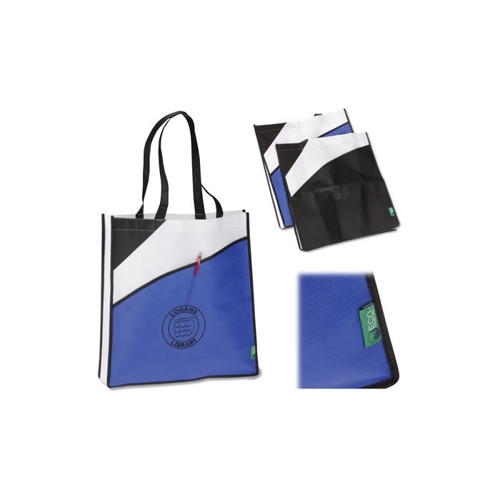 Additional Image 2 - a blue and white shopping bag