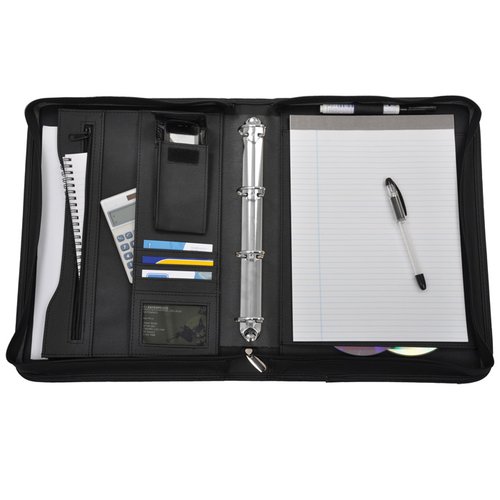 Additional Image 1 - a black folder with a pen and paper