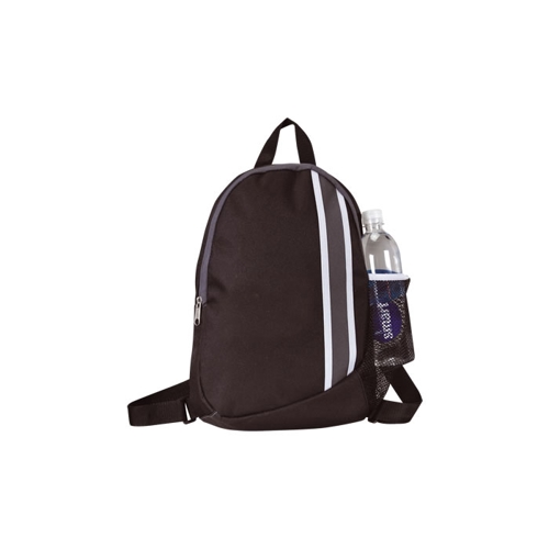 Additional Image 3 - a black backpack with a white stripe