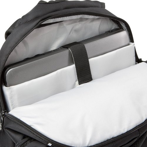 Additional Image 3 - a black backpack with a white pillow