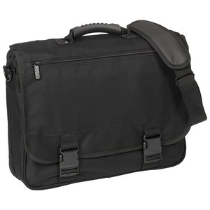 Additional Image 1 - a black briefcase with strap