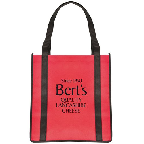 Additional Image 1 - a red bag with black handles