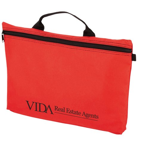 Additional Image 3 - a red bag with black text