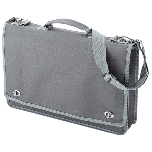 Additional Image 1 - a grey briefcase with a strap