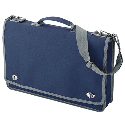 Additional Image 2 - a blue briefcase with a strap
