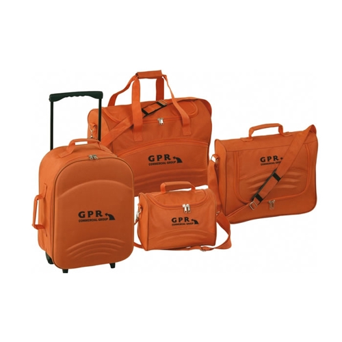 Additional Image 1 - a group of orange luggage bags