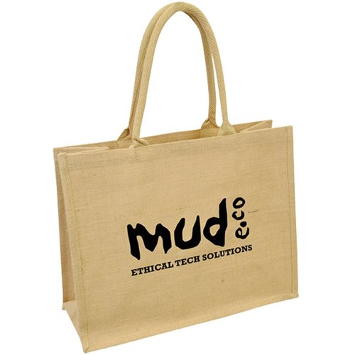 Additional Image 2 - a beige bag with black text