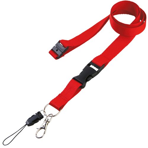 Additional Image 1 - a red strap with a metal hook