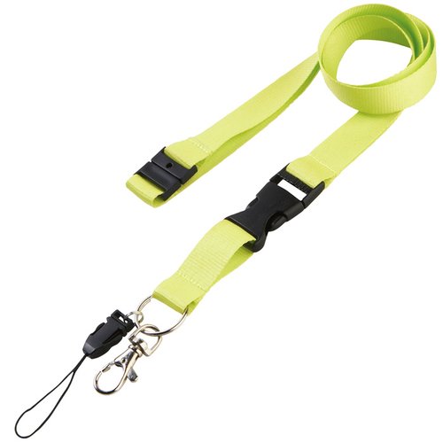 Additional Image 2 - a yellow lanyard with a snap hook