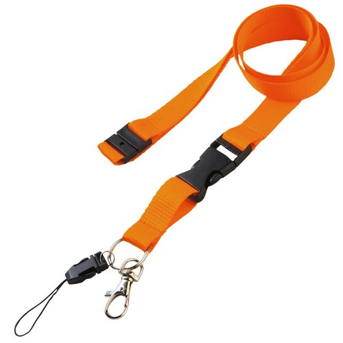Additional Image 3 - an orange lanyard with a snap hook