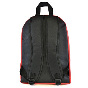 Additional Image 1 - a black backpack with red trim