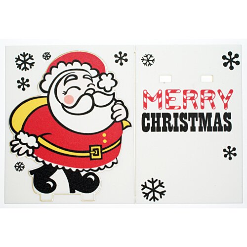 Additional Image 4 - a white sign with a cartoon of santa claus