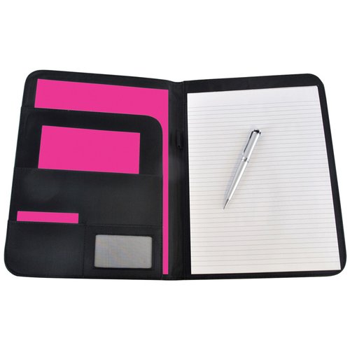 Additional Image 1 - a black and pink folder with a pen