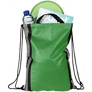 Additional Image 3 - a green backpack with a green bag and a green plate