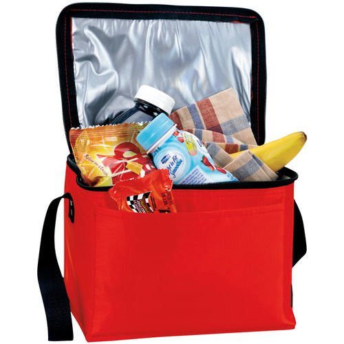Additional Image 9 - a red cooler bag with food inside