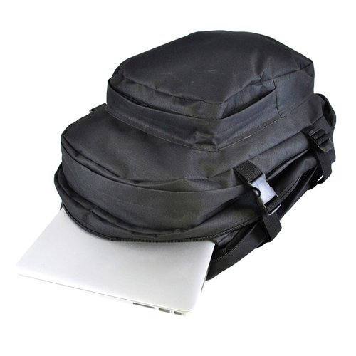 Additional Image 1 - a black backpack with a white paper in it