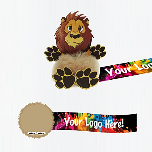 Additional Image 2 - a stuffed lion toy sitting on a wristband