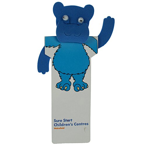 Additional Image 3 - a blue bear on a white bookmark