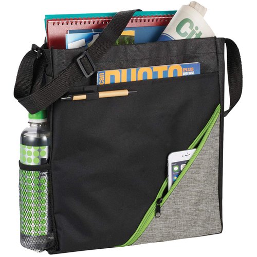 Additional Image 1 - a black bag with a green and black design