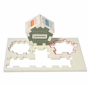 Additional Image 4 - a white object with a blue and white object on it