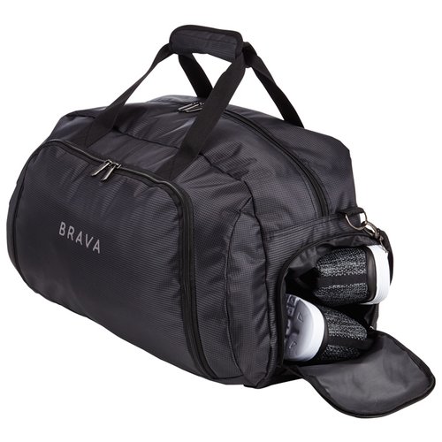 Additional Image 1 - a black duffel bag with a cap