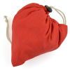 a red bag with a string