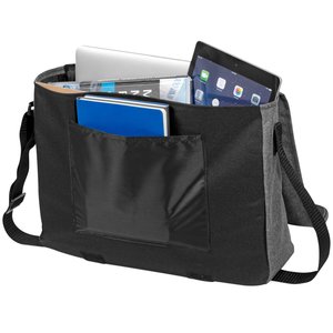 Additional Image 2 - a black bag with a pocket full of books and papers