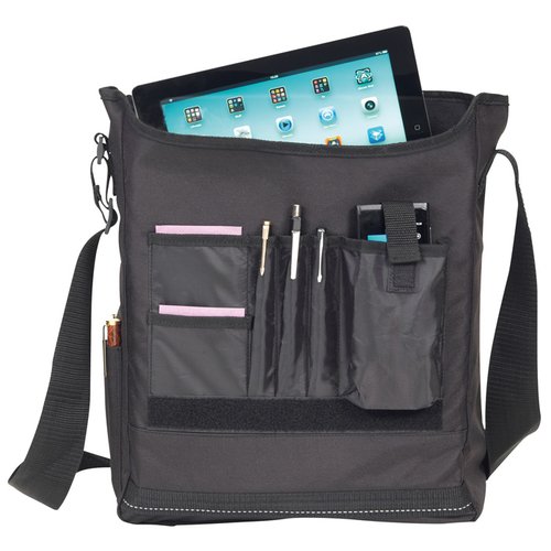 Additional Image 1 - a black bag with a tablet and other objects