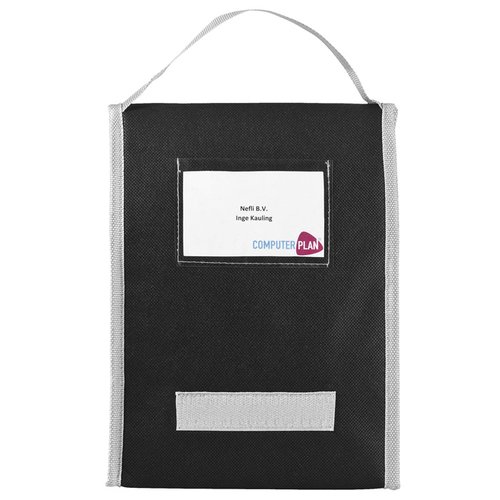 Additional Image 6 - a black rectangular object with a white label