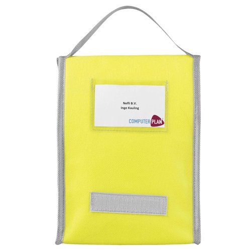 Additional Image 4 - a yellow rectangular object with a white label